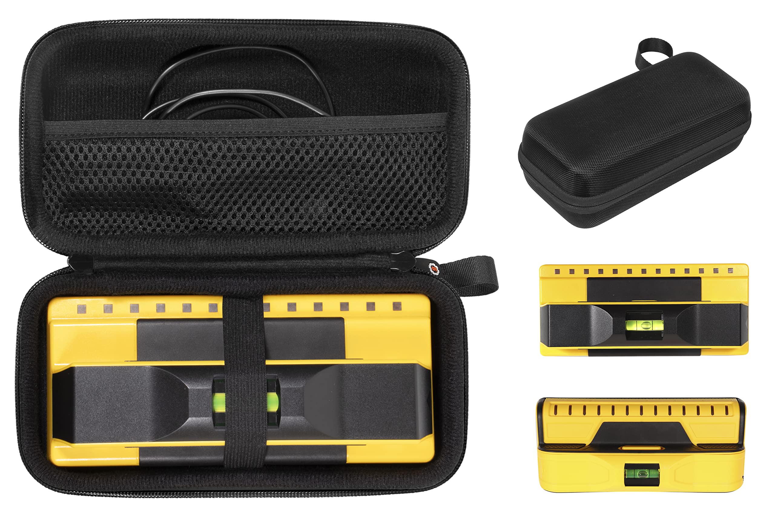 GETGEARStud Sensor Case compatible with Franklin ProSensor 710, 710+, T13 mesh pocket for other accessories, Contrast orange color to match your sensor, Easy to hold strap (Black)