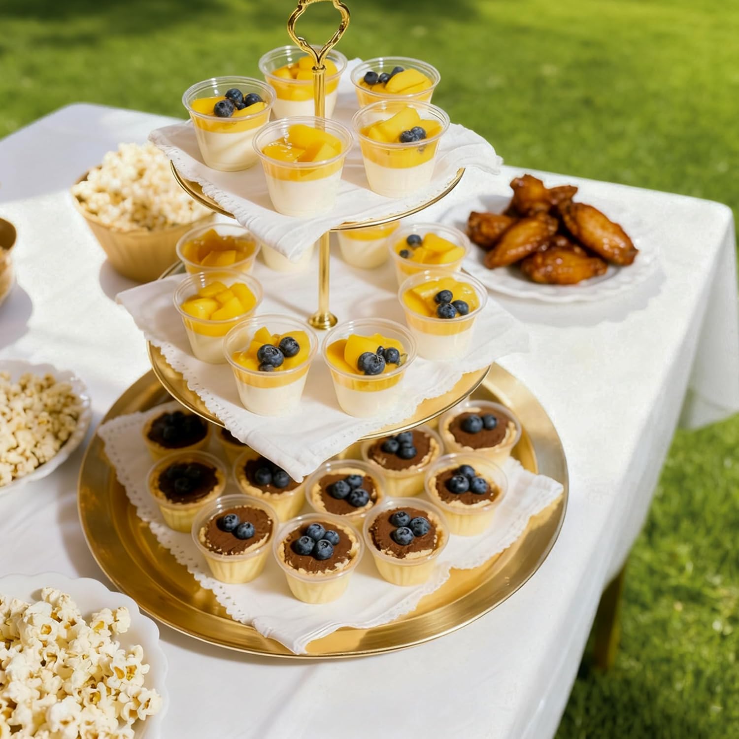 400 Set 2 oz Jello Shot Cups with Lids, Clear Portion Cups with Lids Bulk, Disposable Condiments Cups for Sauce, Salad Dressing, Meal Prep, Small Plastic Containers to Go