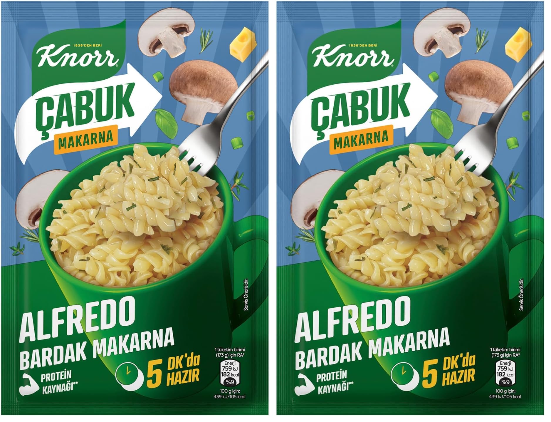 Knorr Çabuk Makarna Alfredo Bardak Makarna 48 Gram (2 paketi)