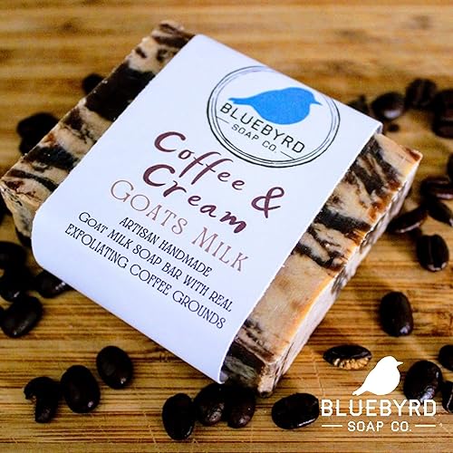 Miniatura 8 de Bluebyrd - Jabón de café y crema exfoliante de leche de cabra  Barras de café orgánico natural  Jabones de barra de leche de cabra hechos a mano,