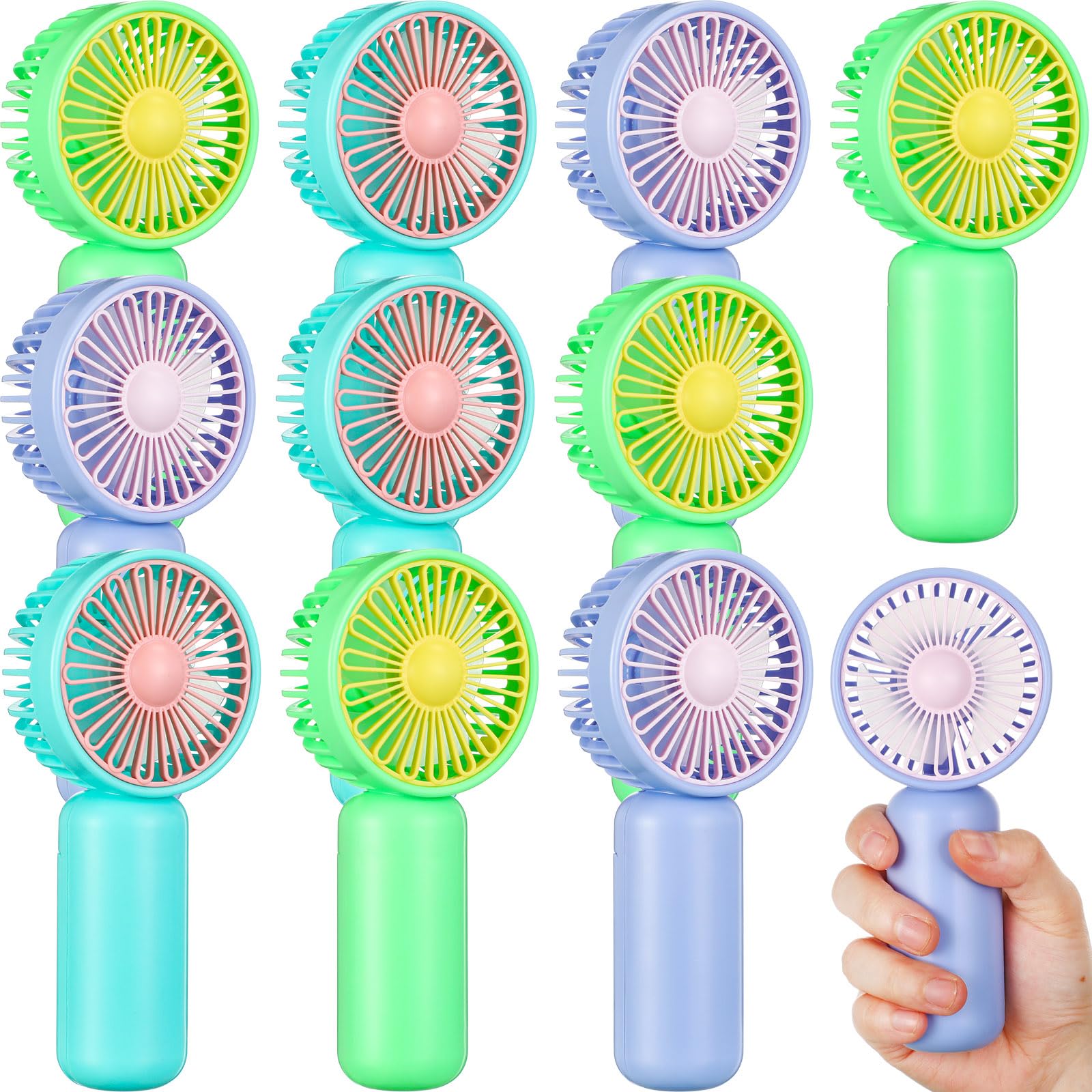 Mini ventilateur portable compact Woanger lot de 12 ventilateurs de poche