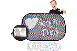 Reversible Sequin Sensory Wall Toy with Stencils and Case