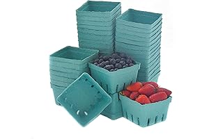 Green Molded Pulp Fiber Berry/Produce Vented 1 Pint Basket (40 Pieces)