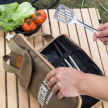 Amazon.co.jp: キャンプ用調理器具セット、8点セット