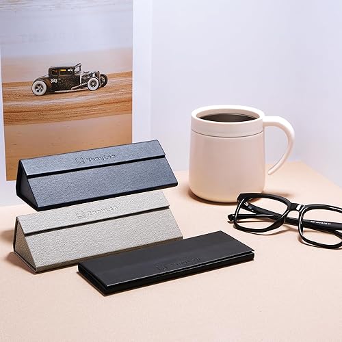 Miniatura 2 de Funda plegable para lentes que se pliega para llevar cuero y se cierra con imanes