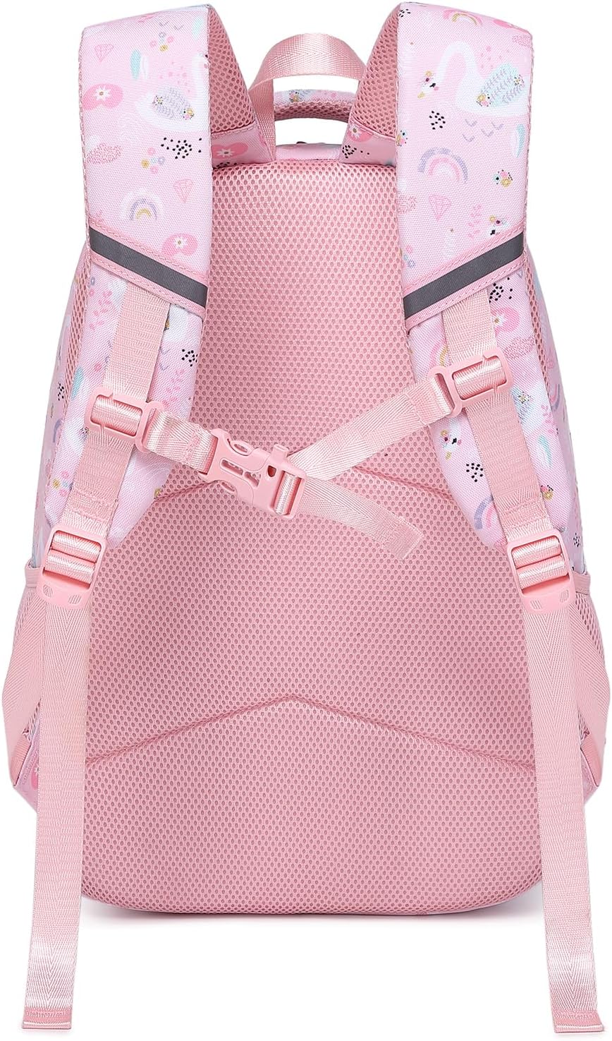 abshoo Lightweight Swan Kids Backpack For School Girls Elementary Kindergarten Bookbag School Bags (Swan) - Image 3