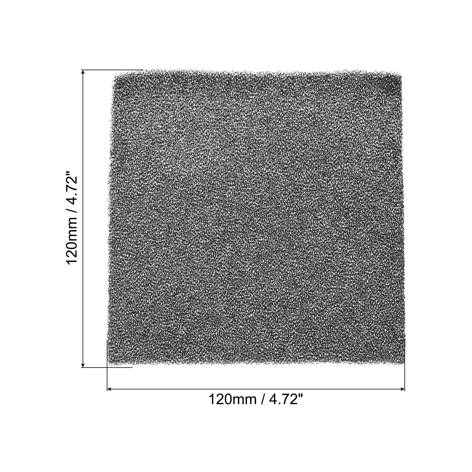 PATIKIL Spugne in Schiuma per Filtri da 120mm, Confezione da 10 Fogli di Spugna di Ricambio per Computer, Ventilatore, Ventola, Nero