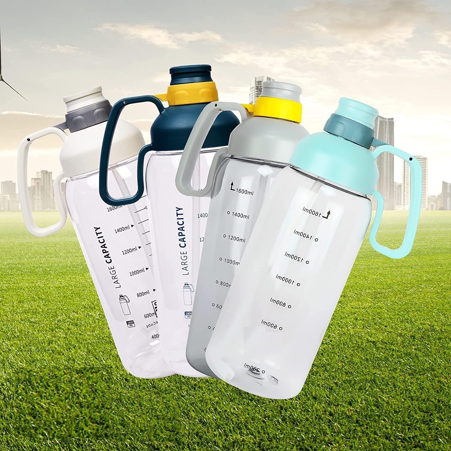 CODEMINT Motivational Water Bottle for Gym Hydration with Leakproof BPA Free Fitness Sports Reusable Plastic Water Bottle, Spirit GYM Gallon with Time Marker Large Capacity 1800ML (Multi Colour)