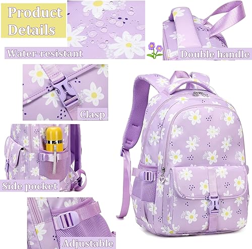 Miniatura 7 de Leaper - mochila escolar para niñas, mochila informal, bolsa de viaje con bolsillos laterales