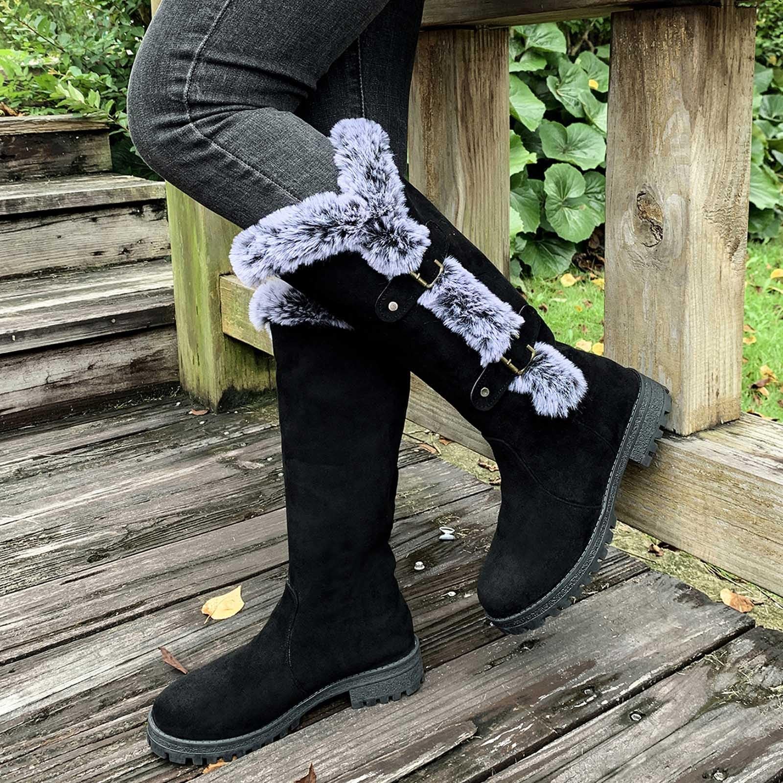 Buty zimowe, średniej wysokości, z zamszową podszewką, ciepłe, wygodne, outdoorowe, na zimną pogodę, antypoślizgowe, wytrzymałe