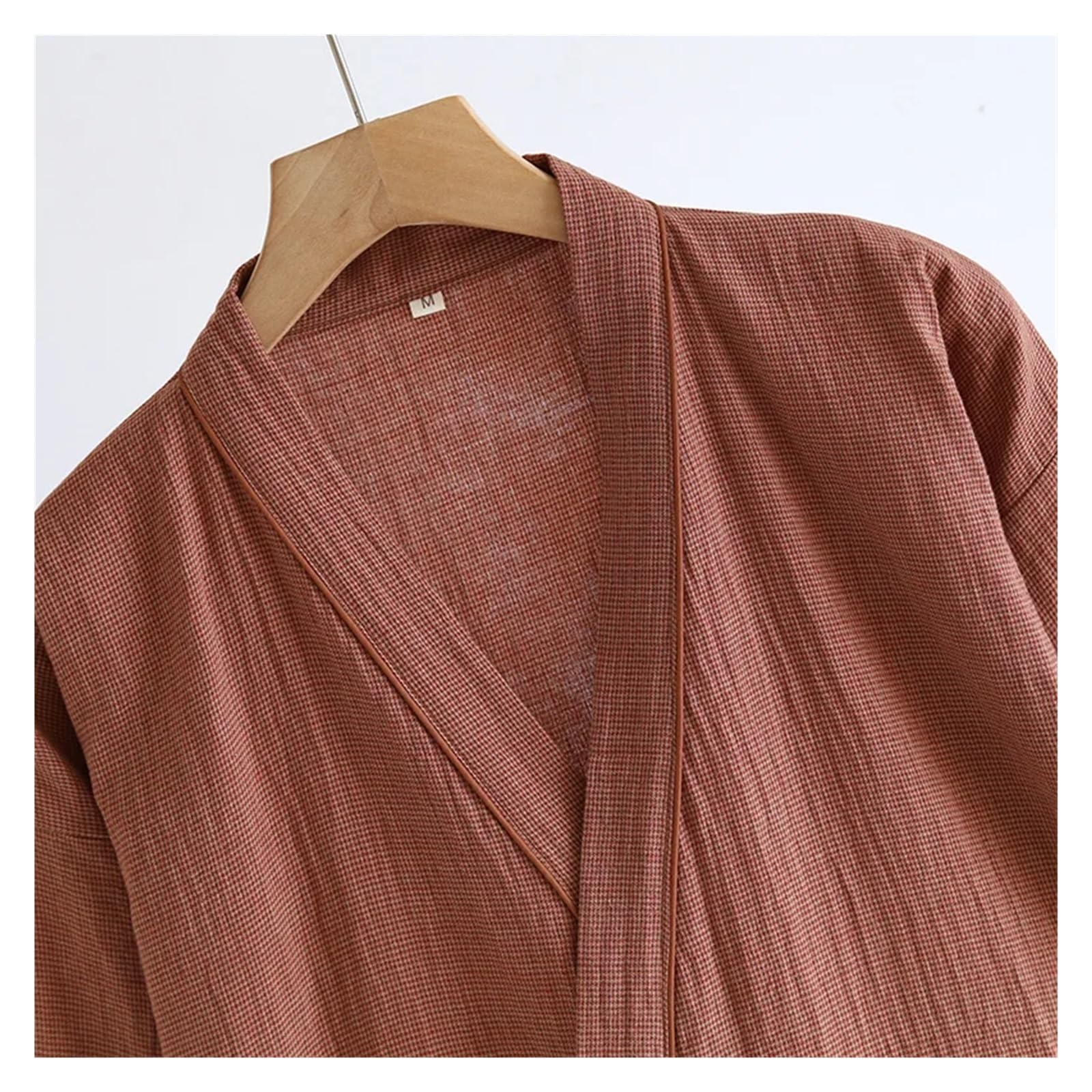 Accappatoio Uomo Accappatoi in Cotone con Tasche for Pigiami Sottili da Uomo Primaverili ed Estivi, Felpa Yukata Oversize, Accappatoio