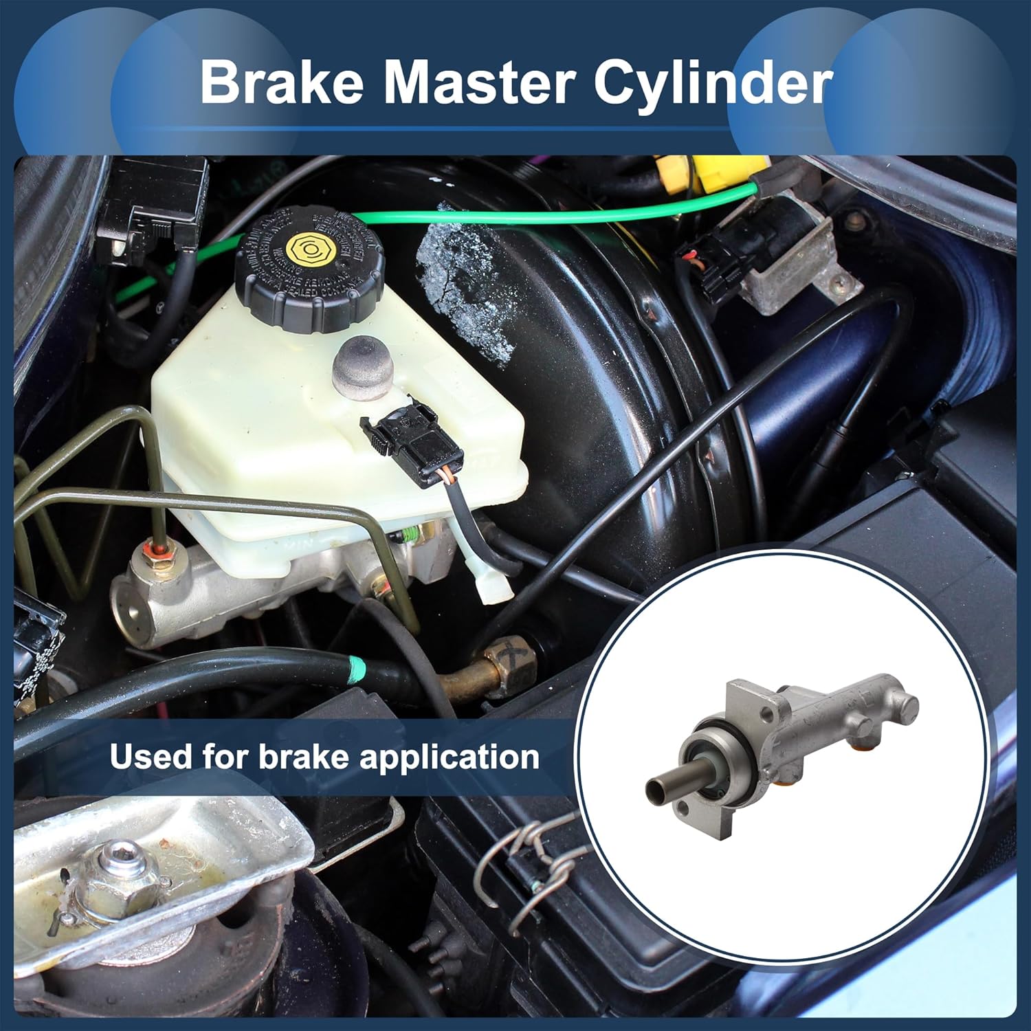 Brake Master Cylinder No.CT4Z2140A for Ford Edge 2007-2014 Hydraulic Master Cylinder Silver Tone Aluminum Alloy 1 Pcs