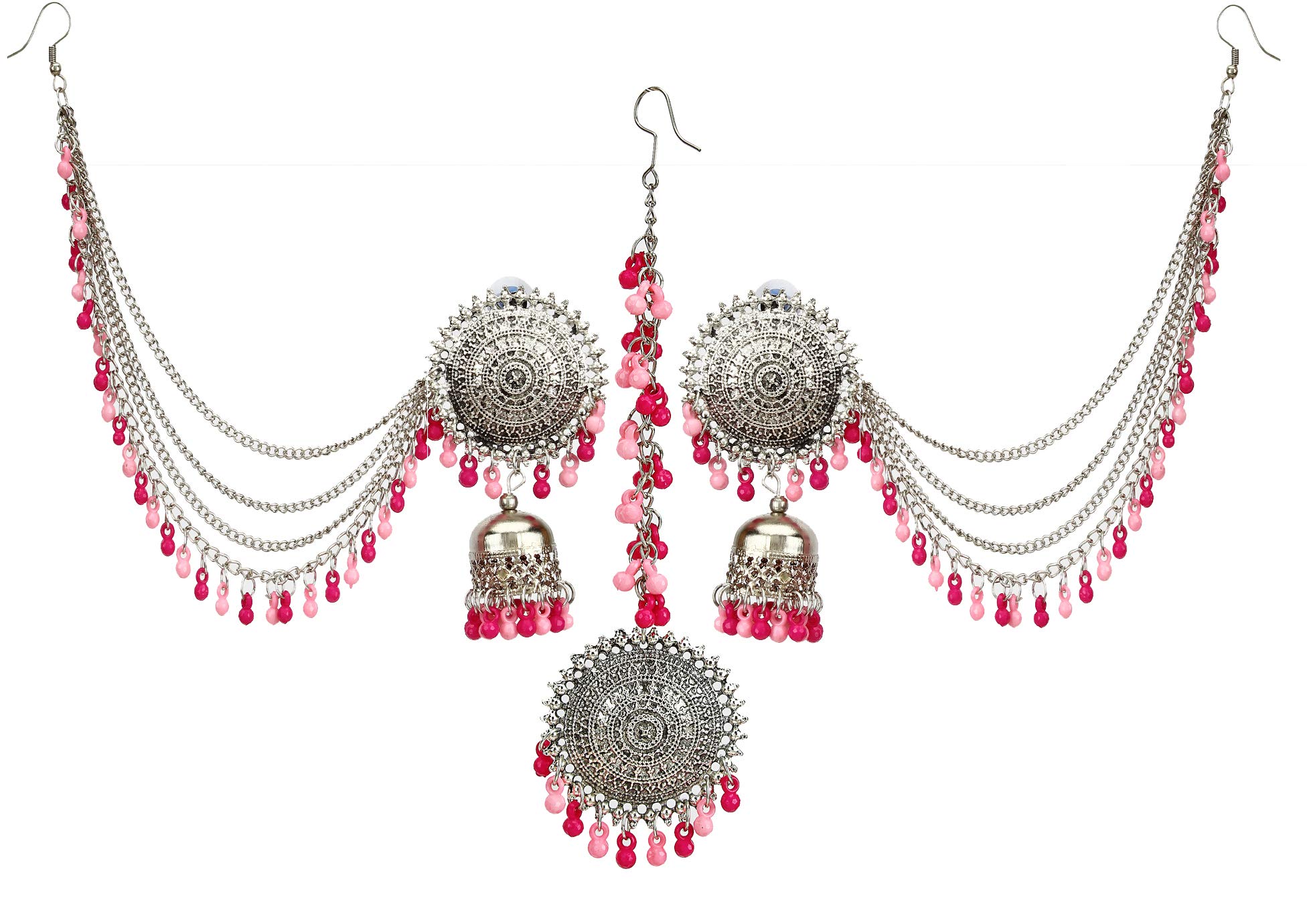 YouBella Earrings for Women Jewellery Earrings Afghani Kashmiri Tribal Jhumka earrings ear rings for Girls and Women (PINK) (B0816XSXTC) Amazon Price History, Amazon Price Tracker