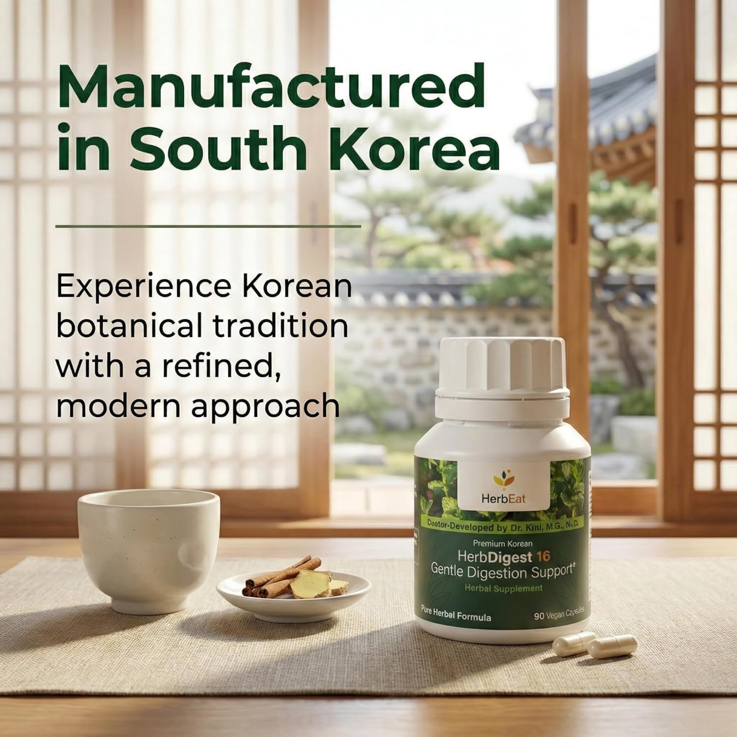 HerbDigest 16 – Formulated by Dr. Kim – 16 Botanical Complex with Ginger, Cinnamon & Hawthorn – Daily Support for Mealtime Comfort – 90 Vegan Capsules
