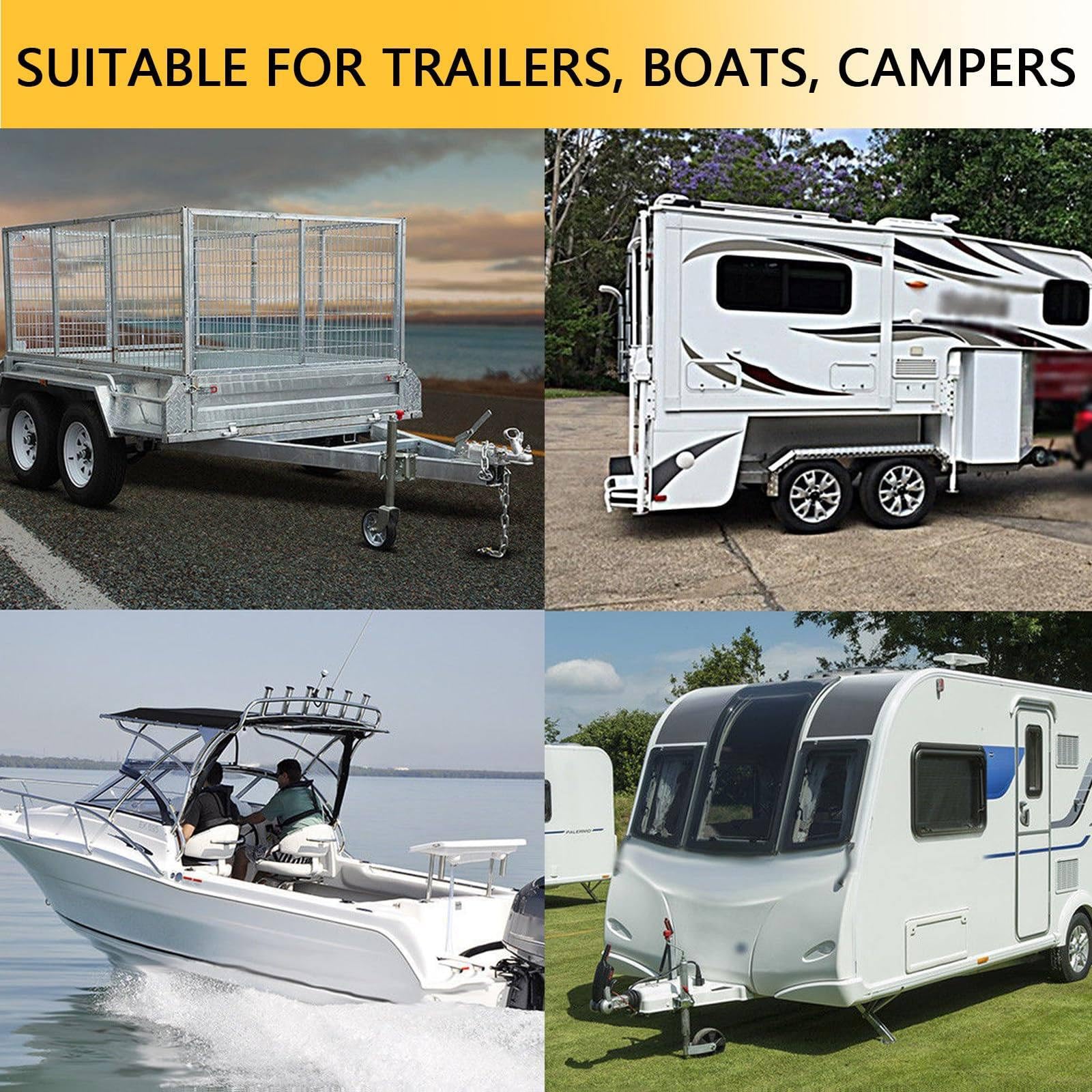 12v/350w Motorised Pillar Wheel, Electric Trailer Mover, Max Load 2200kg, Power Mover,Trailer Jack for Camper Boat Trailer