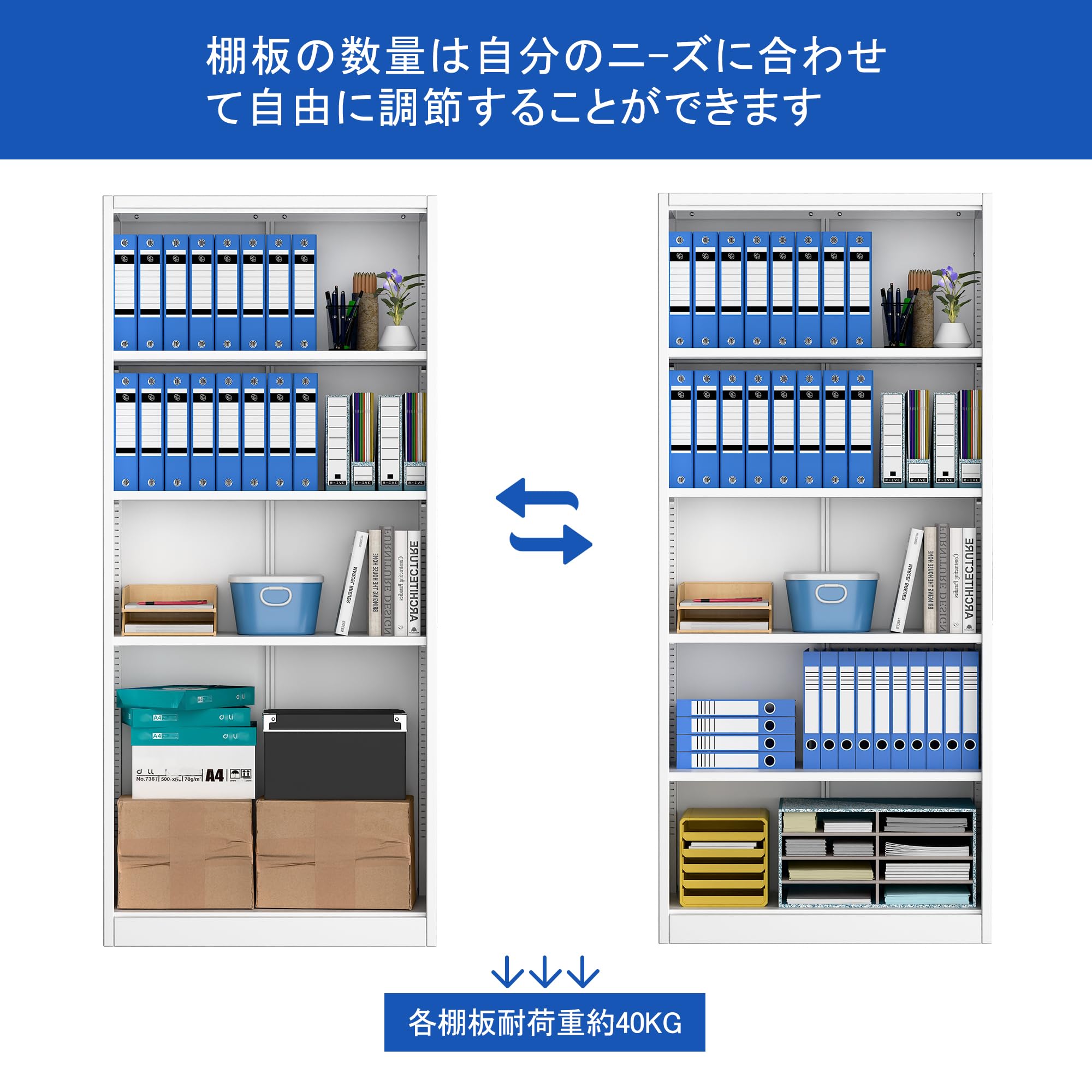 Amazon.co.jp: GangMeiスチール書庫 スチールキャビネット 書類棚 5段