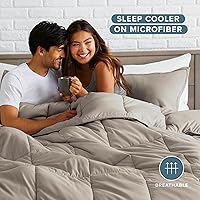 Vista 228 de Bare Home Comforter Set - King/California King Size - Ultra-Soft - Goose Down Alternative - Premium 1800 Series - All Season Warmth