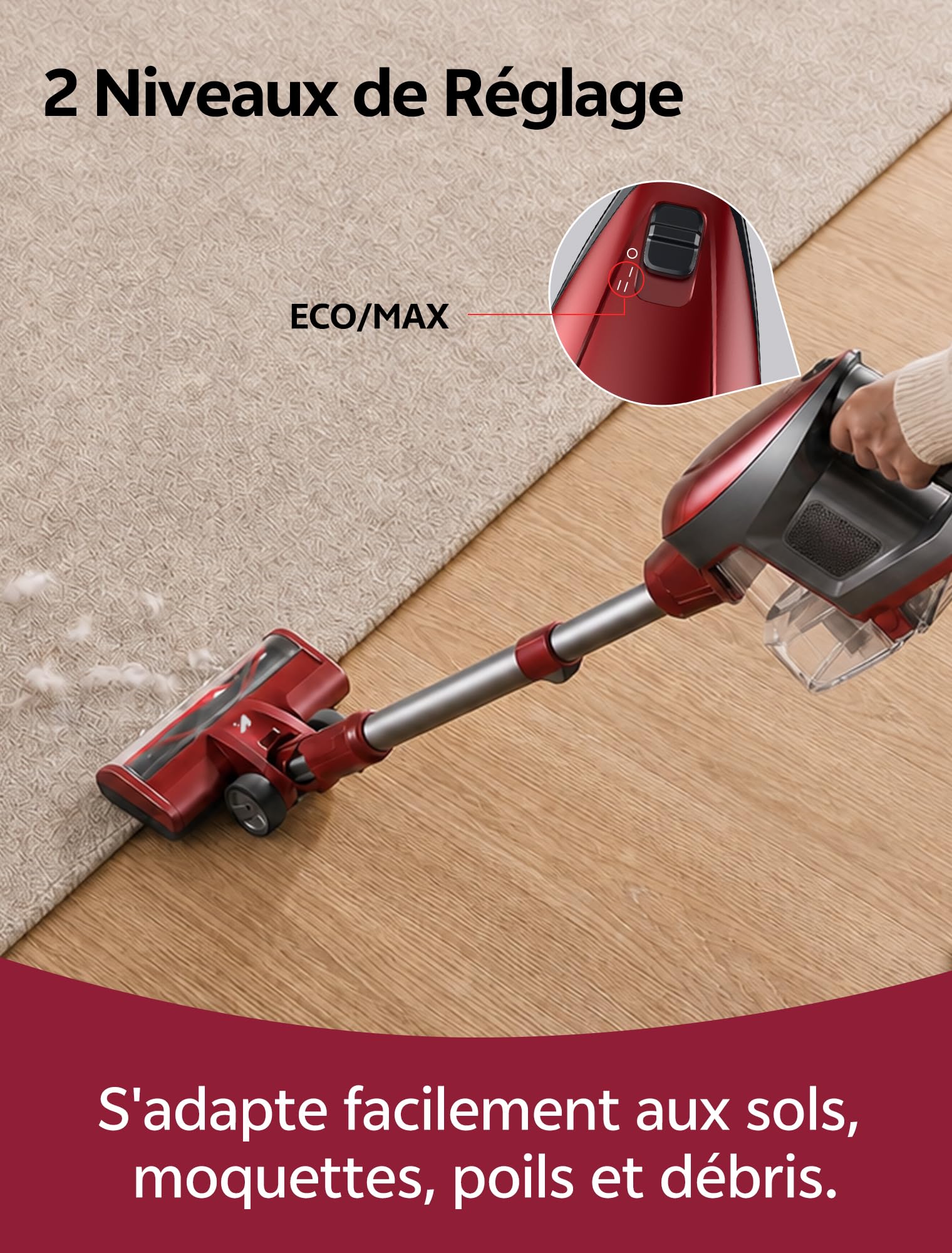 Vexilar C9 Aspirateur Balai avec Fil, 70Kpa, Câble de 7m