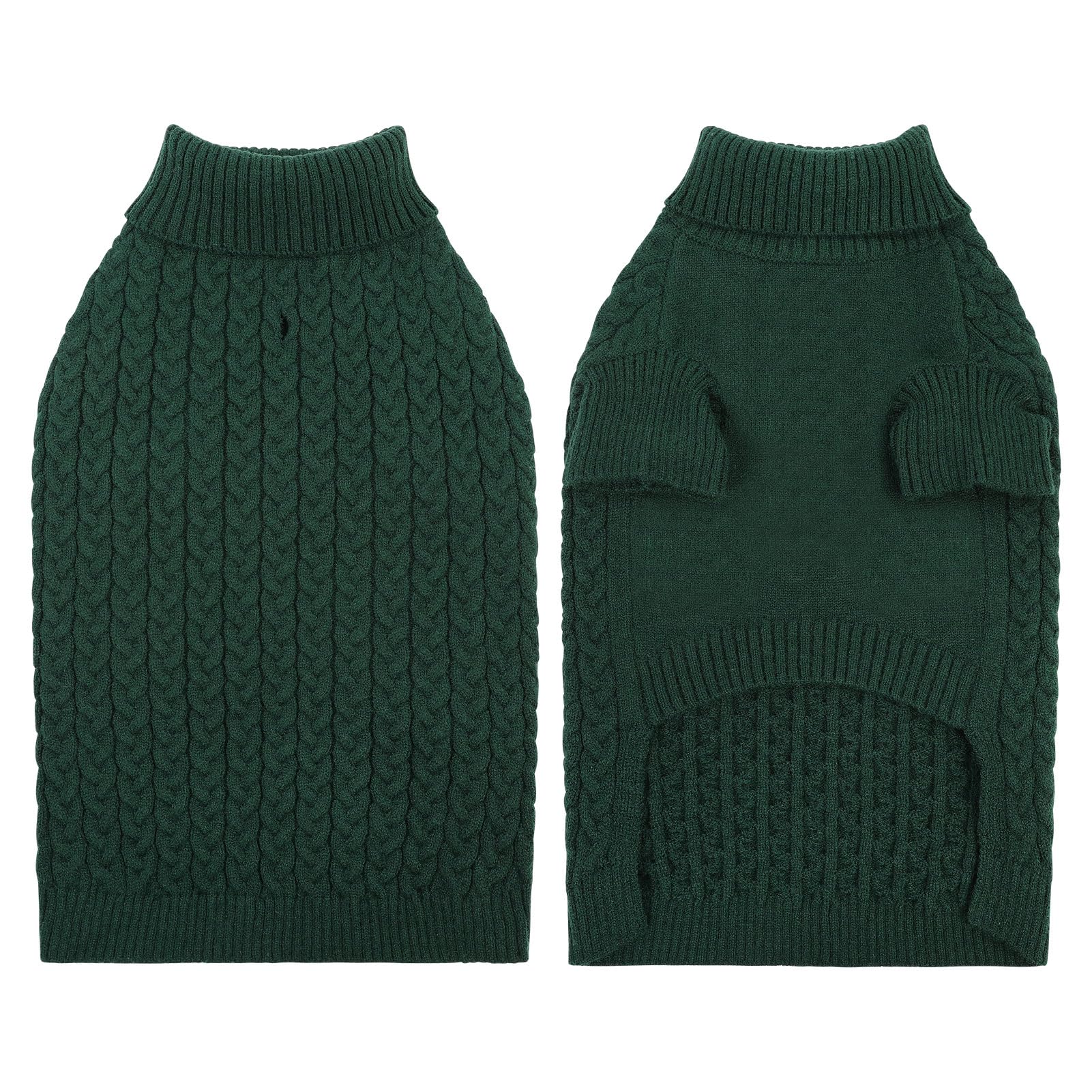 CITÉTOILE Jersey para Perros, Jersey de Punto para Perros pequeños, Medianos y Grandes, Jersey de Punto Lavable con Cuello Alto, Abrigo para Perros, Abrigo de Invierno cómodo y Suave