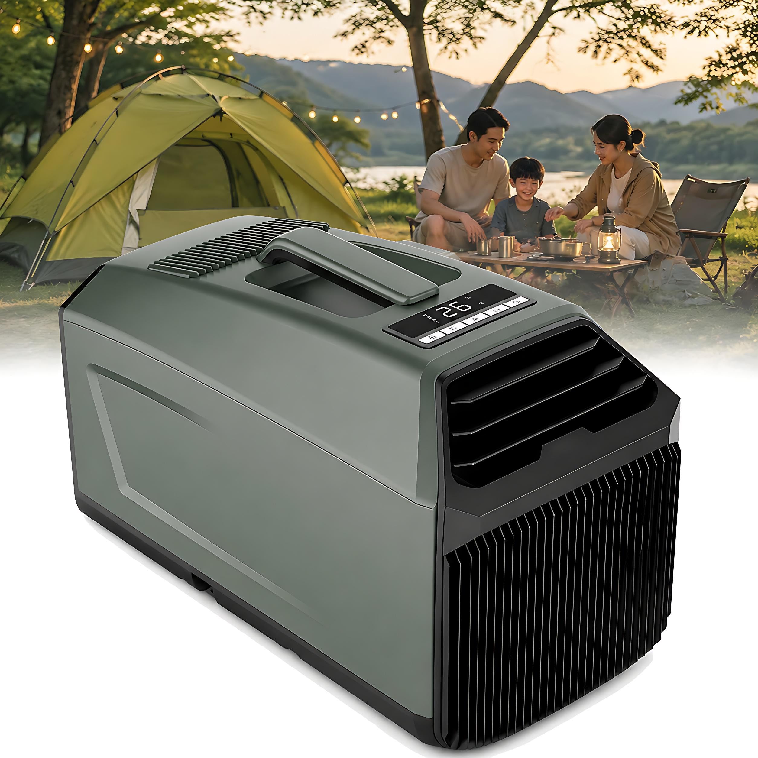 KPOUYYDS Tent Air Conditioner, Portable AC - 5100 BTU 24V / 4500 BTU 110V Dual Hose, Smart Self-Evaporating, 330W Low Power, 36dB Quiet for Off-Grid Living, Van Life, RV, Truck Cabins 4500BTU/AC