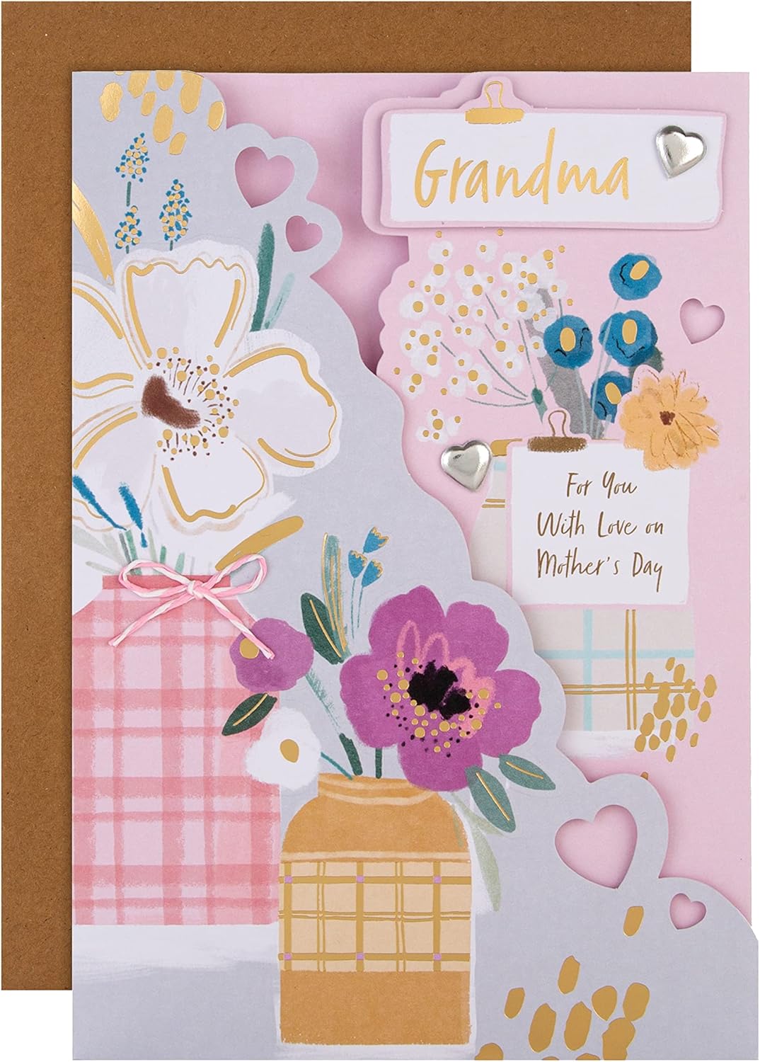 Hallmark Mothers Day Card for Grandma - Classic Bunched Flowers Design