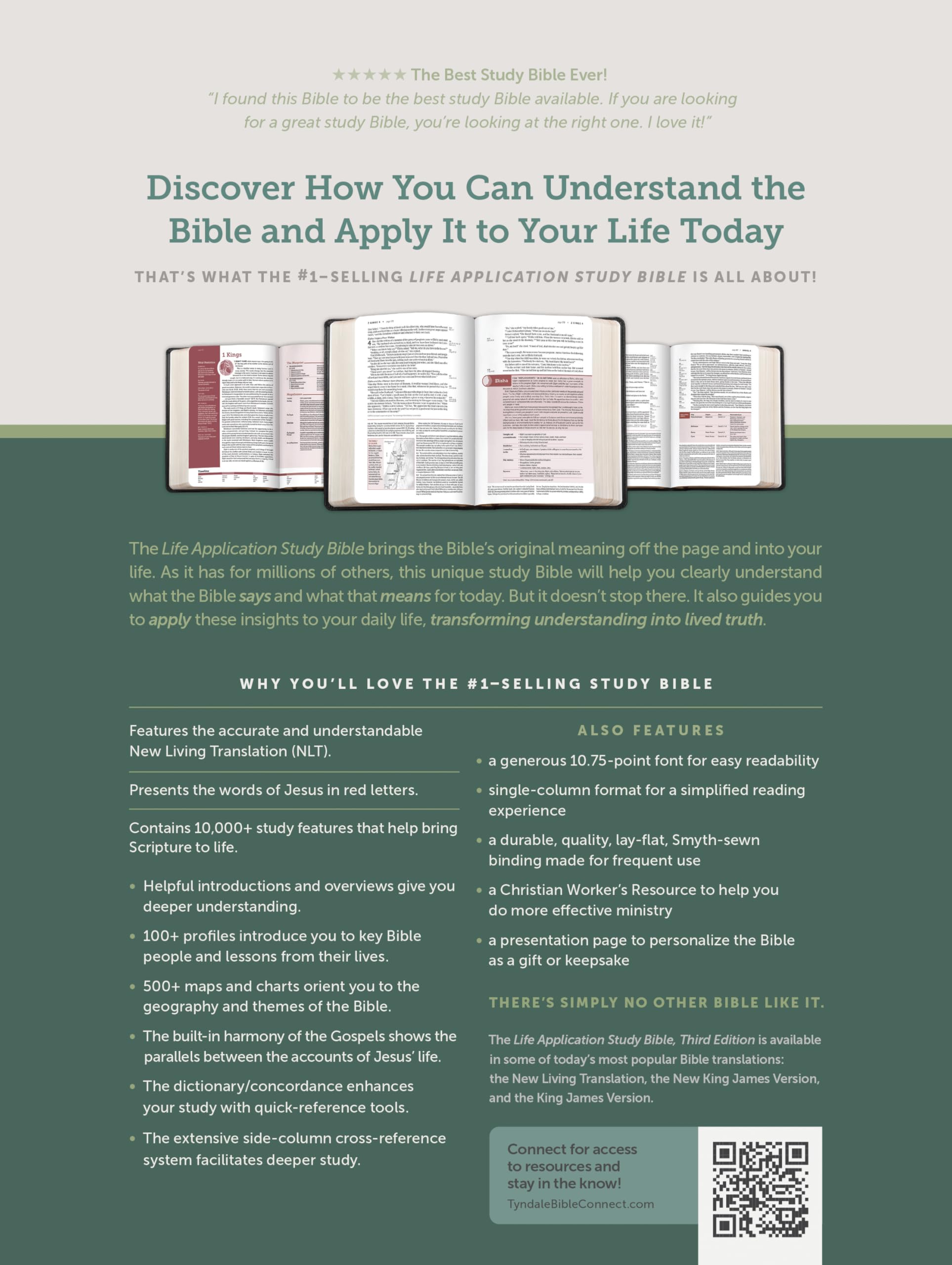 NLT Life Application Study Bible, Third Edition, Large Print (Leatherlike, Teal Blue): New Living Translation, Teal Blue, Leatherlike, Red Letter