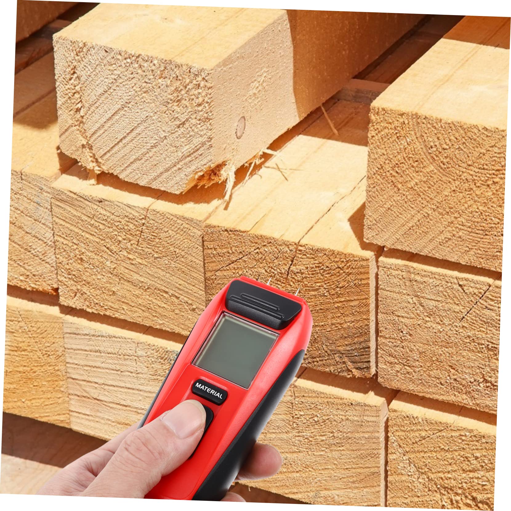Medidor de Humedad de Madera G110 9v Dc, Rojo, Plástico