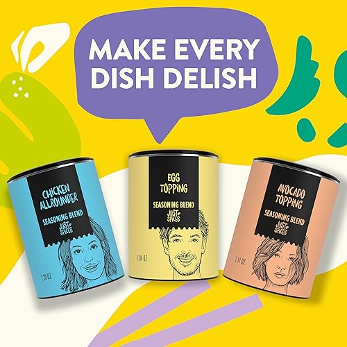 Miniatura 8 de Just Spices Cobertura de huevo, 1.94 oz I Condimento para desayuno y huevo con sésamo blanco, chile, tomate rallado, sal marina y más