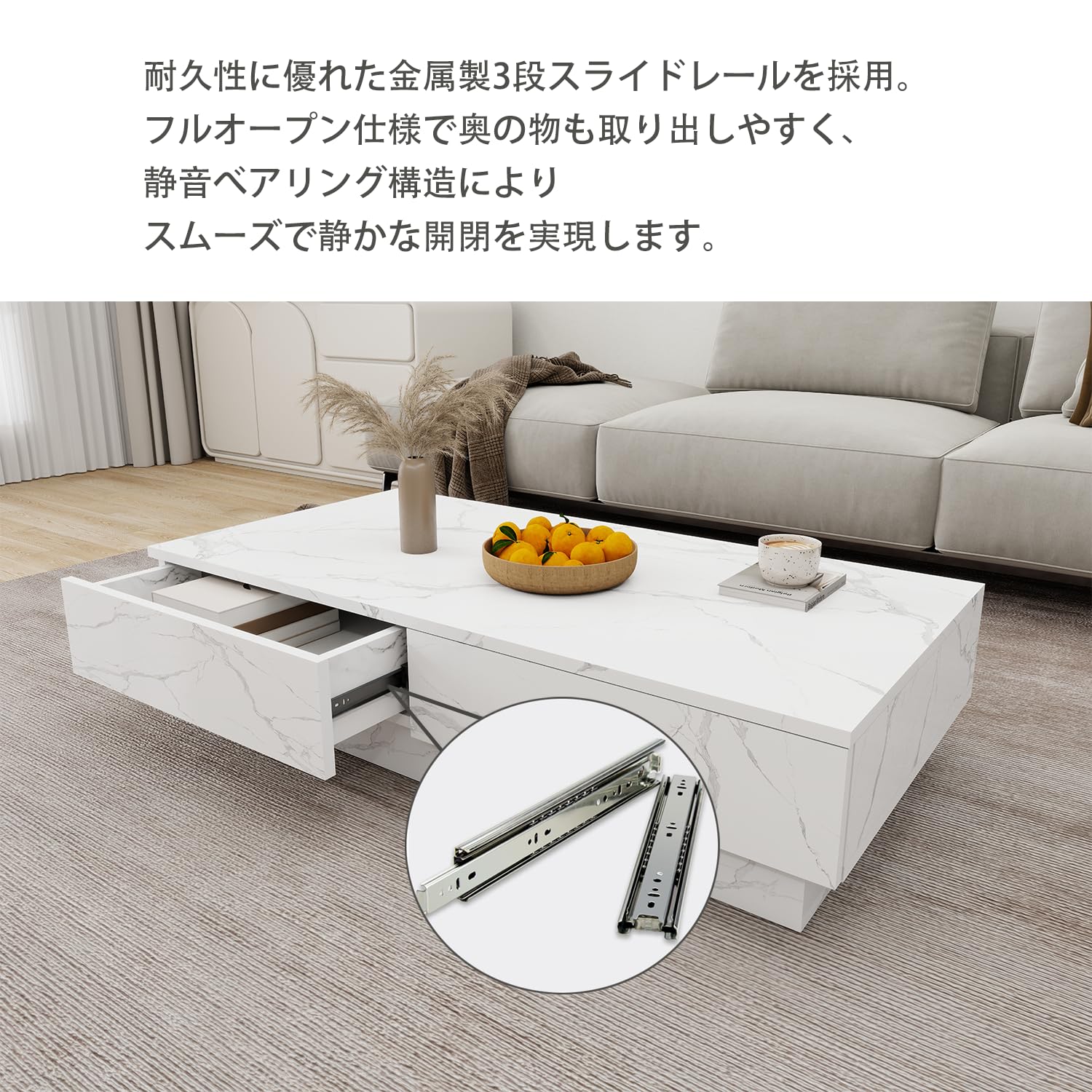Amazon.co.jp: LBFXQ ローテーブル 大きめ センターテーブル リビング