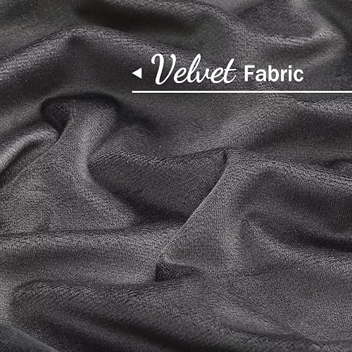 Miniatura 4 de Cortinas opacas de terciopelo gris oscuro de 84 pulgadas para dormitorio, cortinas opacas con aislamiento térmico, oscurecimiento de la habitación,