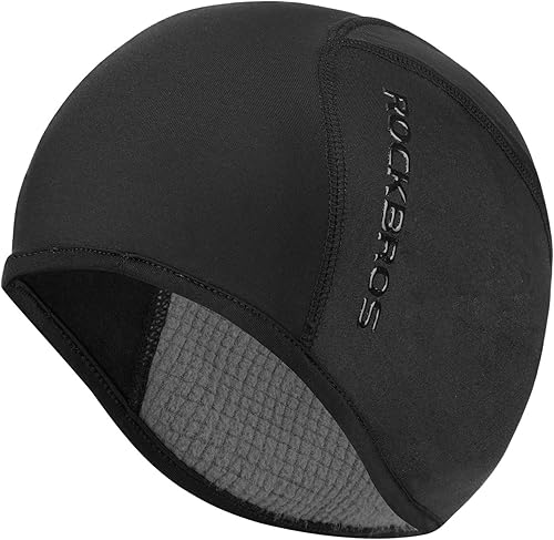 ROCKBROS Gorro térmico de calavera para invierno, para hombres y mujeres, calentadores de oídos, para clima frío, forro para casco para ciclismo,