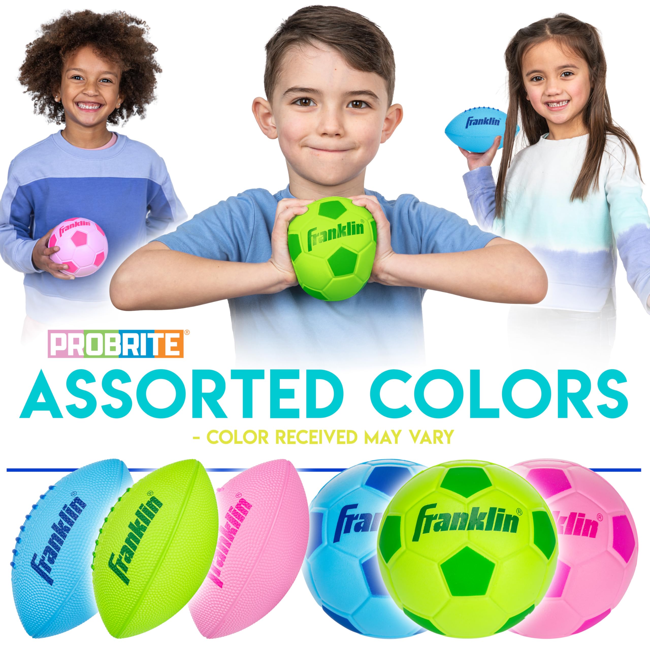 Franklin 60163 Mini Pro Brite - Pallone da calcio in schiuma