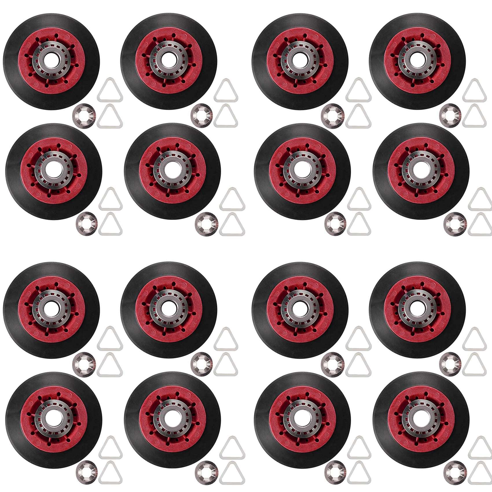 Hndhbfgrt 16PCS 8536974 Dryer Drum Roller Fit for, Replaces 8536974, 8536973, W10314171, WPW10314173