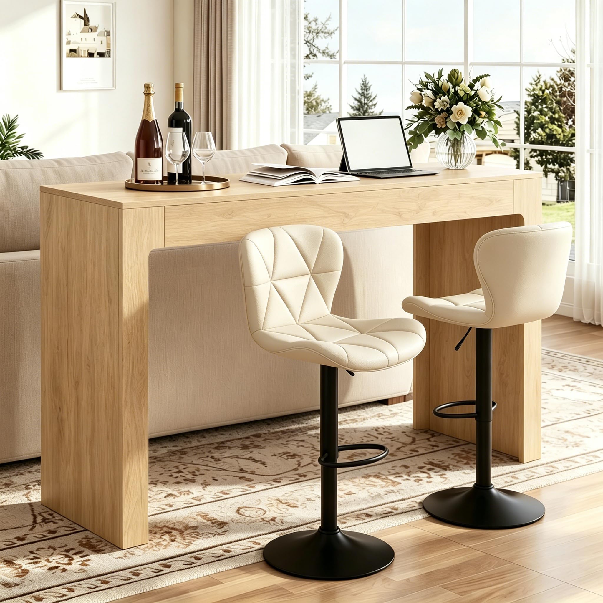 Miereirl Counter Height Bar Table Set