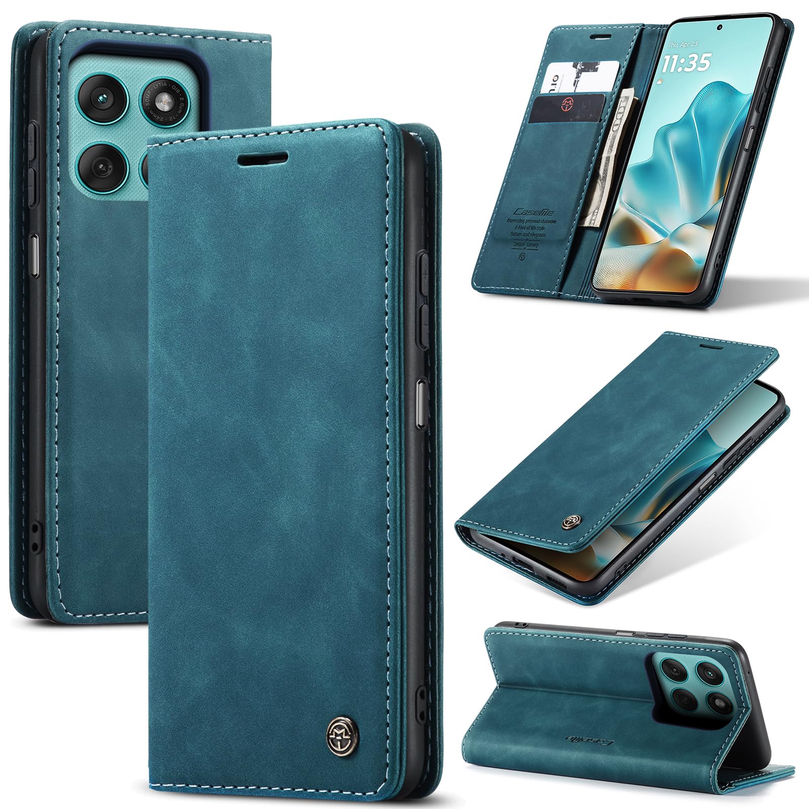 GerlWorld Leder Klapphülle für Samsung