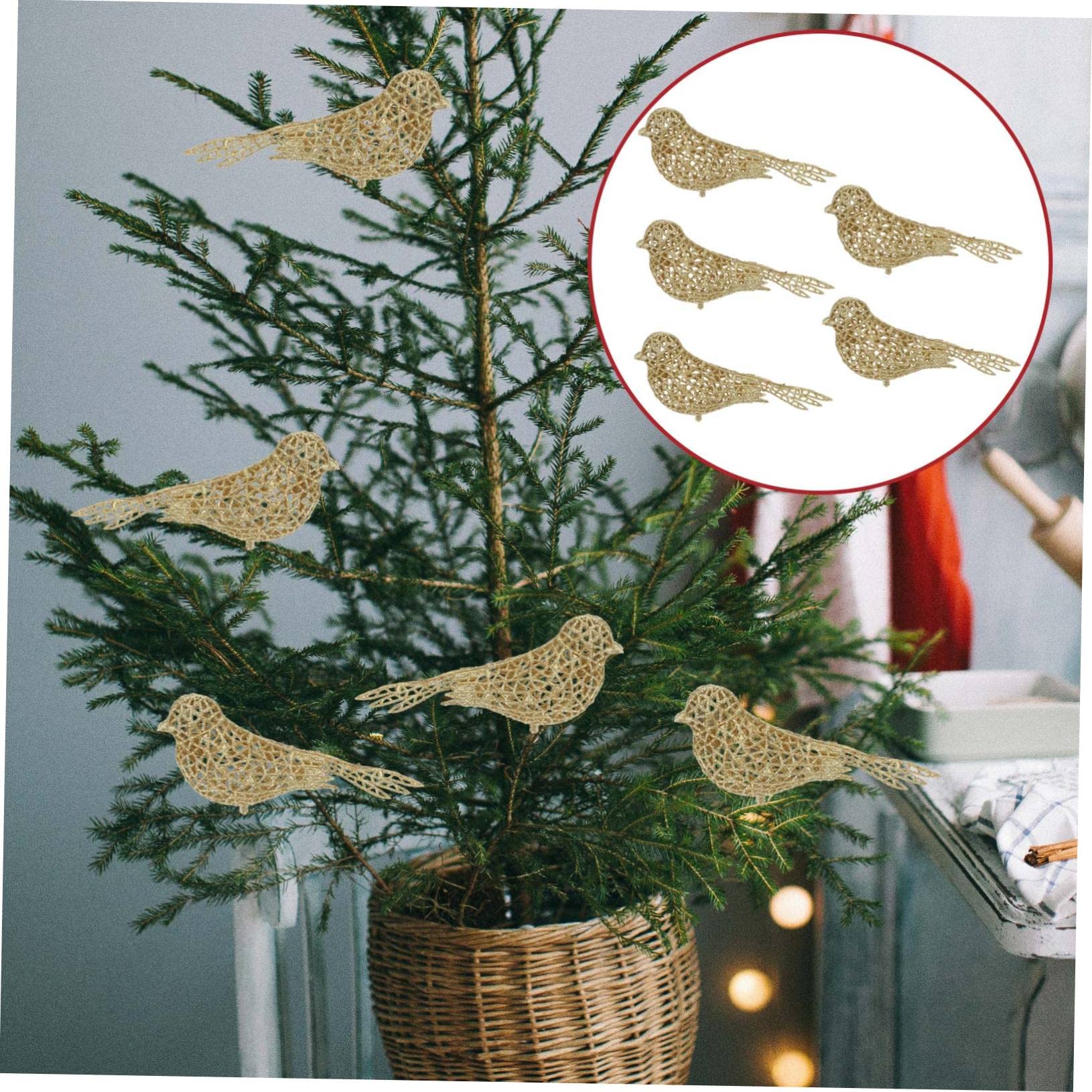 TOPBATHY 3 Set Di Decorazioni Natalizie Da Appendere Allalbero Di Natale Ornamenti A Forma Di Uccelli Set Di Ornamenti Festivi Per Lalbero Di Natale 5 Pezzi * 3
