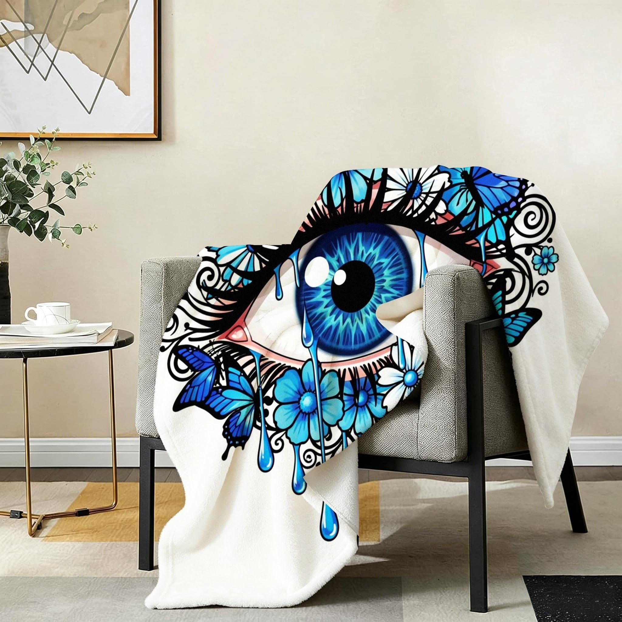 Manta Entretiempo Grande, Cuadro Azul, 220x240 cm, AQ9227