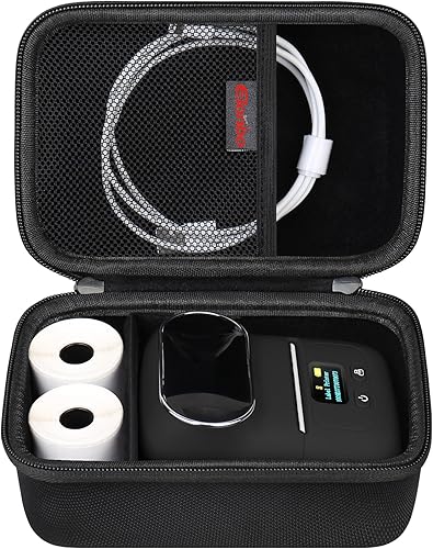 Elonbo Estuche de transporte para etiquetadora Phomemo M110M120, portátil Bluetooth térmica para impresora de etiquetas de código de barras, bolsa