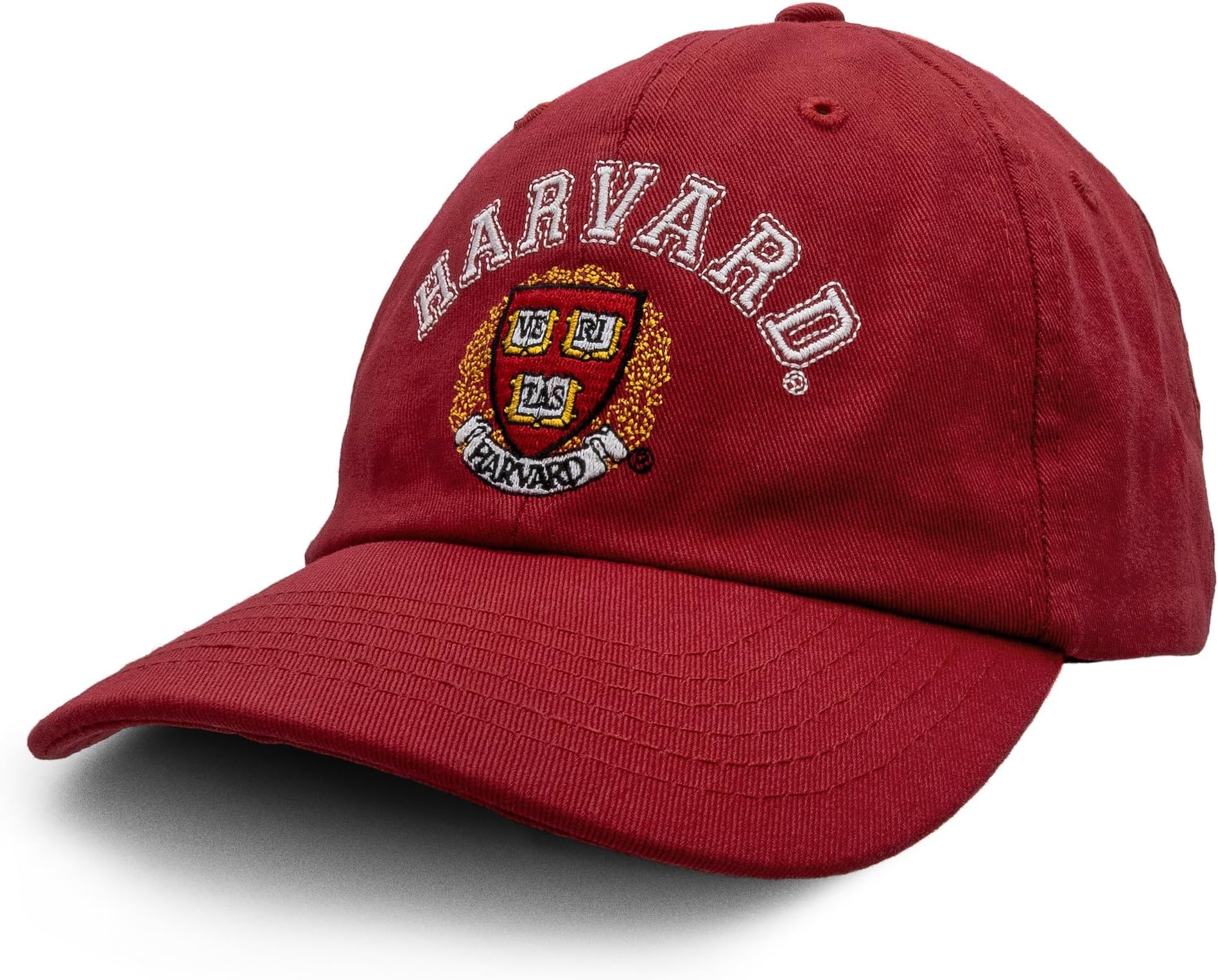 Tee Luv Harvard University Hat - Harvard Veritas College Baseball Cap (Red)