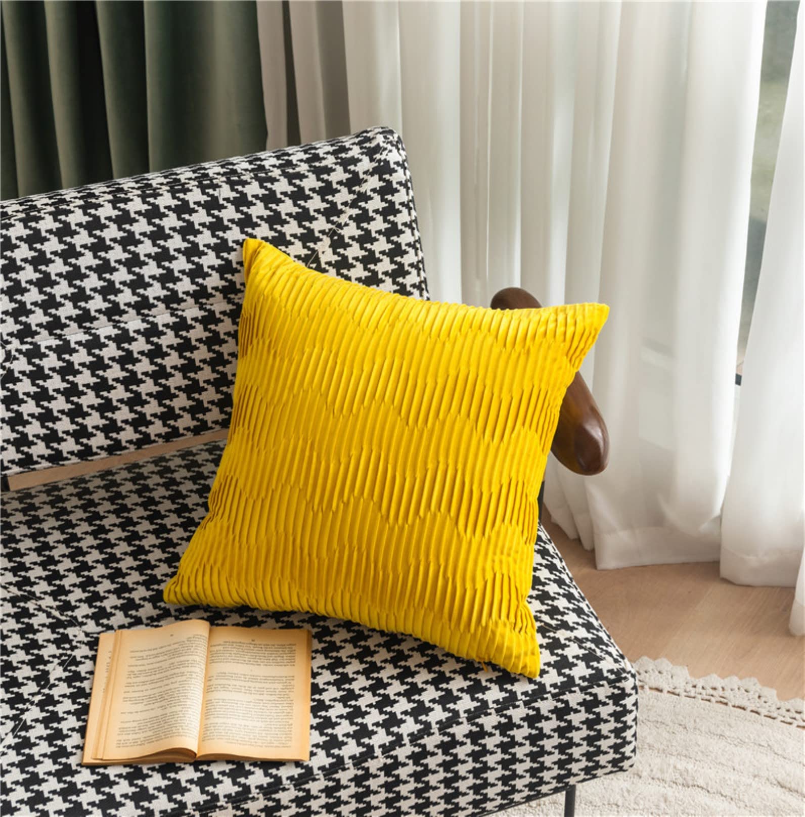50x50cm Cushion Covers With Insert – Square Throw Pillows For Sofa, Bed, Chair, Blue Decorative Pillow