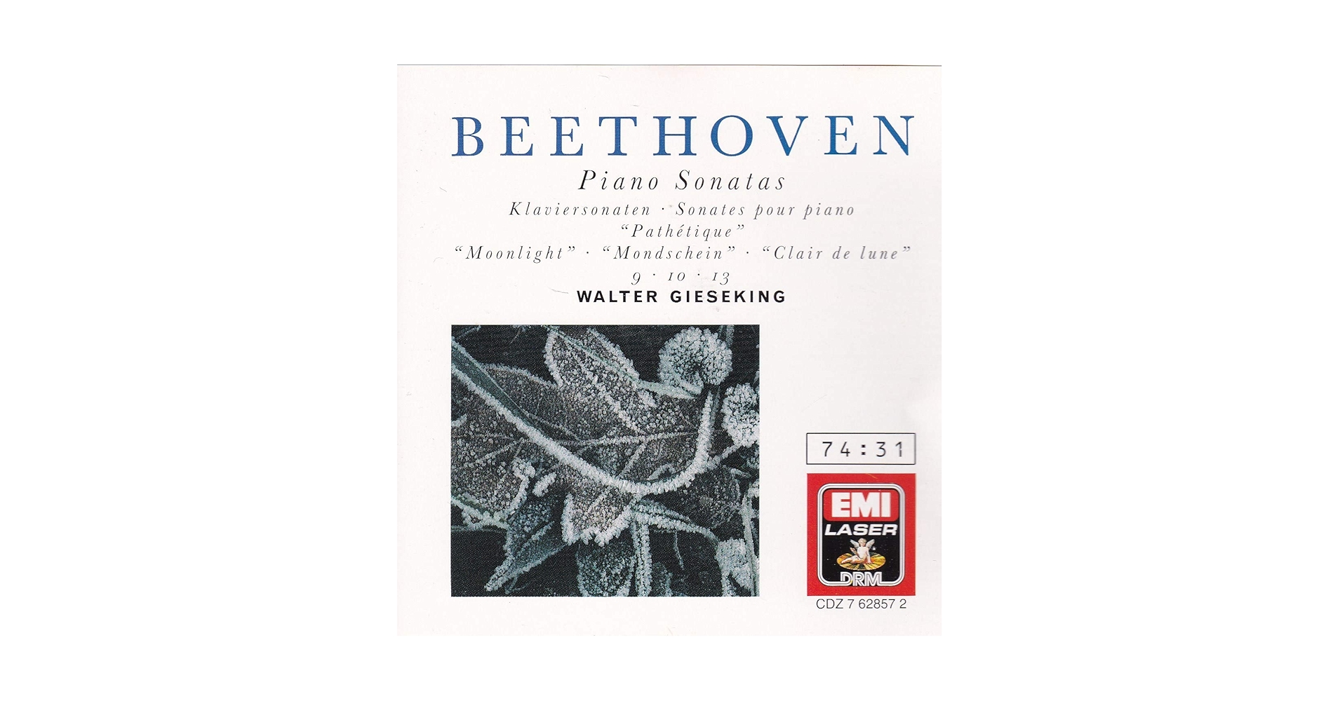 Beethoven Piano Sonatas 8, 9, 10, 13, 14 - Walter Gieseking
