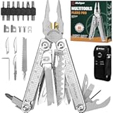 Multitools Pliers Pro&comma; Upgraded Multi Tool With Damascus Knife&comma; Replaceable Wire Cutters and Screwdirver Set&comma; Foldable Multitools with Scissors&comma; Screwdriver&comma; Ideal for Camping&comma;Survival&comma; Repair
