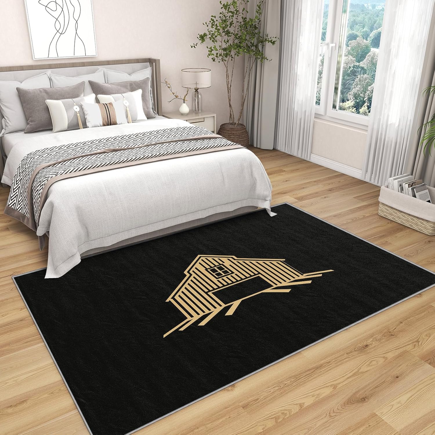 Barn Decor - Farmhouse Rug, 2x3 ft Washable Non-Slip Stain Resistant Rustic Area Rug, Minimalist Carpet for Entryway, Front Door, Kitchen, Bedside, Barn Farmhouse Home Decor & Gifts