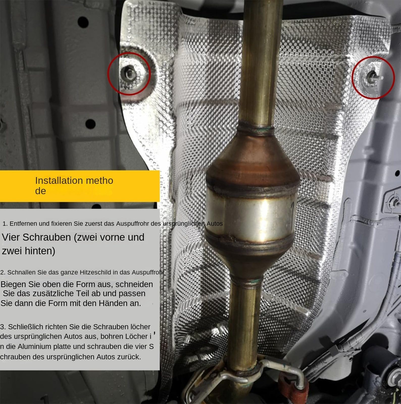 Hitzeschutzblech 100x40cm - Aluminium Hitzeschild Für Auto & Motorsport