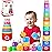 MOONTOY Stacking Cups Baby Toys 6 10 12 18 Months, Montessori Toys for 1 Year Old Toddler Learning Toy with Numbers Shapes Patterns, Baby Bath Toy 6-12 Months, Gifts for 1 2 3 Year Old Boys Girls