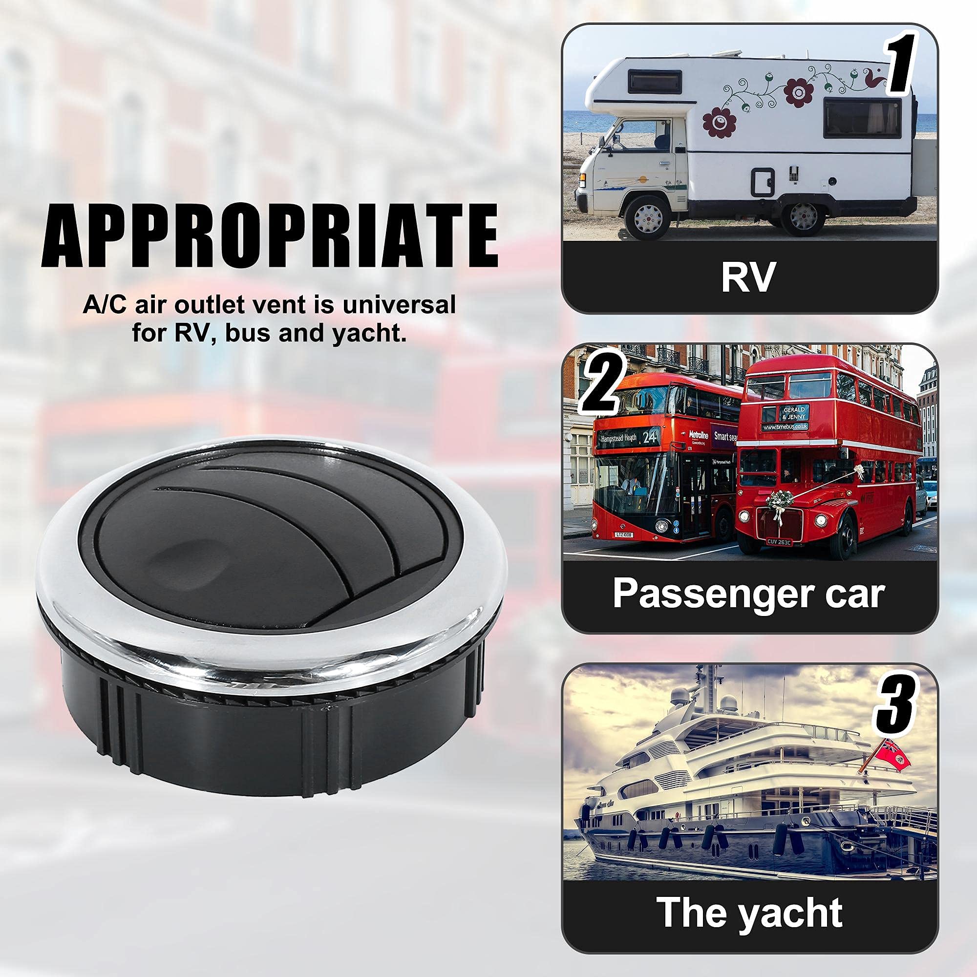 Riloer 2 PZ Universale Manopola Stile Aria Condizionata Vent Deflettore Presa Feritoia Griglia Presa Aria Per RV Bus Yacht Barca