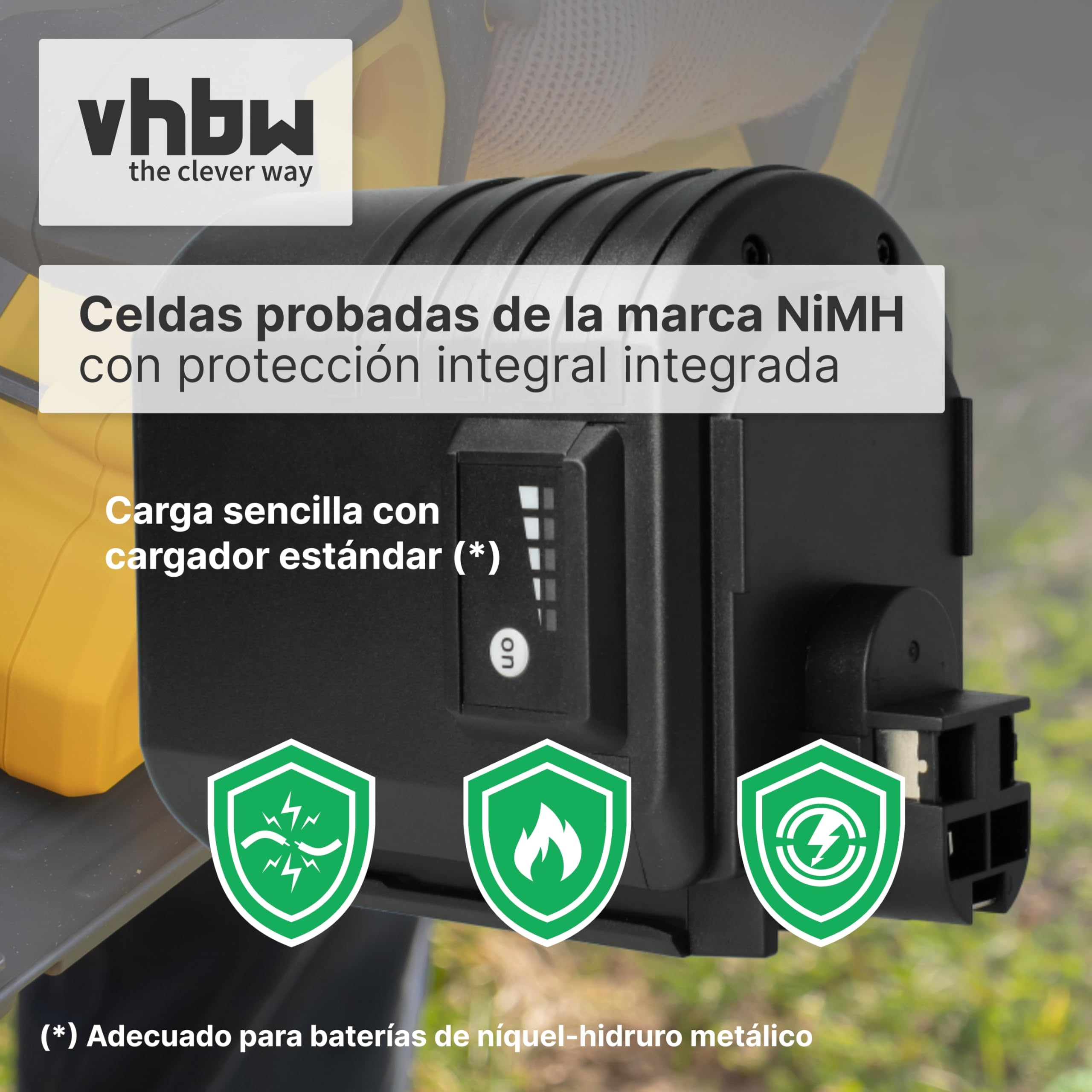 vhbw Batería Recargable Compatible con Würth ABH 20, ABH 20-SLE Herramientas eléctricas (3000 mAh NiMH 24 V)