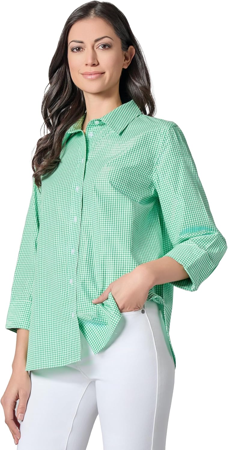 Kasper Women's Bttn Frt Shirt W 3qrtr Sleeves - Image 2