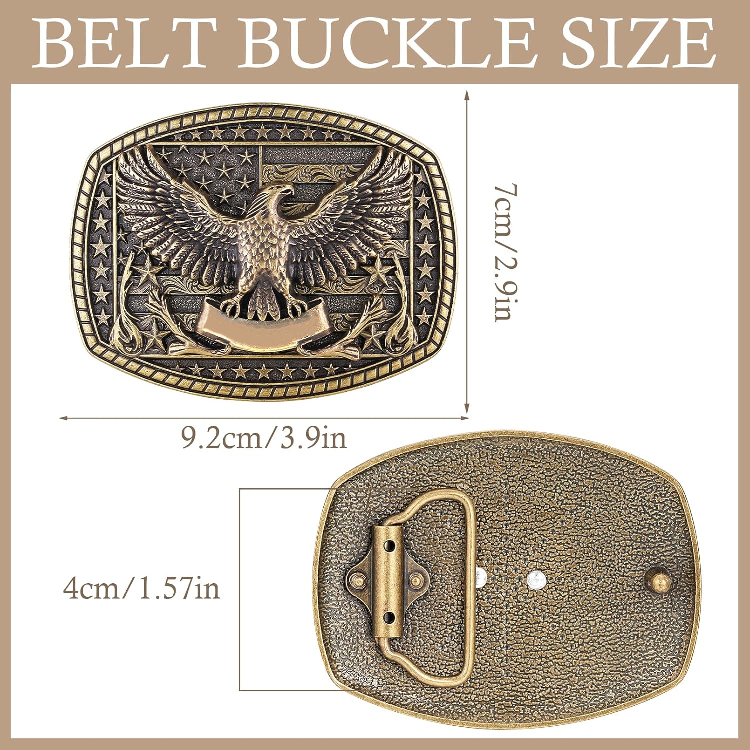Western Cowboy Belt Buckle for Men Women- Longhorn Bull Head Cowboy Texas Rodeo Belt Buckle - Image 3