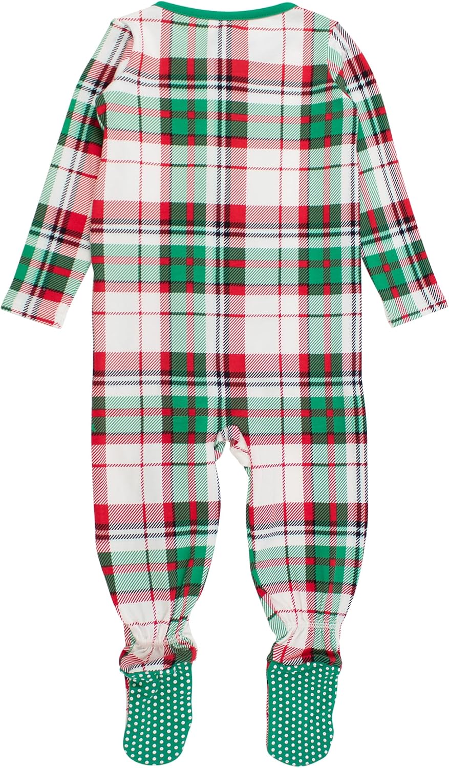 Rugged Butts Dashing Dreams Plaid One Piece Footie Pajamas, Modal Blend - Newborn